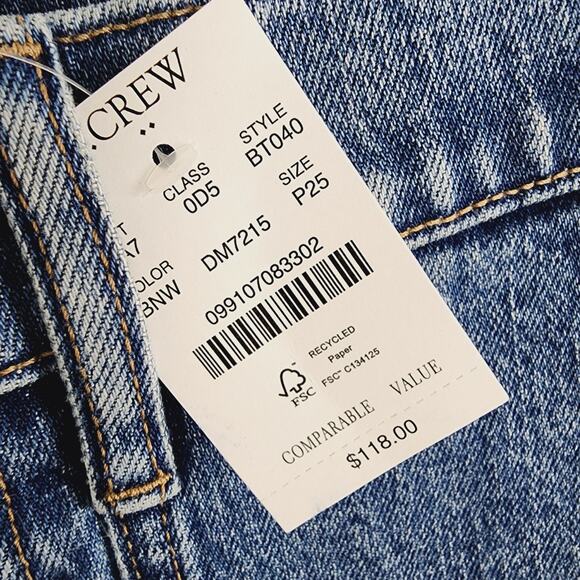 NEW J. Crew High Waisted Bootcut Utility Jean All Day Stretch 25 PETITE - Picture 7 of 9